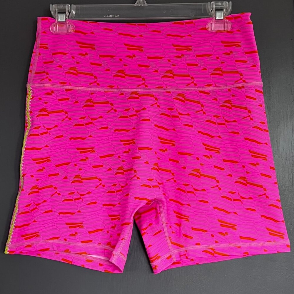 American Eagle Offline Goals Bike Shorts 5" Size XL Pink Orange Crochet Sides